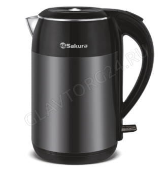 Чайник электрический SAKURA SA-2154MBK 1,8л 2кВт нерж.сталь черный