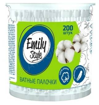 Ватные палочки банка 200шт Эмили Стайл /24