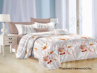 КПБ 2сп Satin collection Микросатин ТОРЖЕСТВЕННОСТЬ Под175*215+Пр180*215+2Нав(70*70)