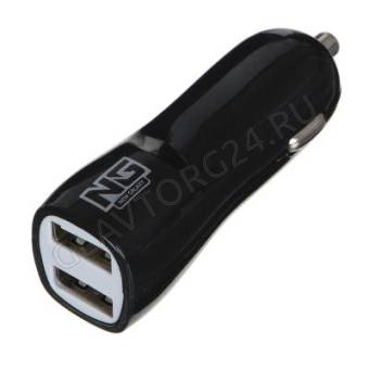 Зарядное устройство автомобильное NG 738-015 2xUSB 12-24B 2A черный