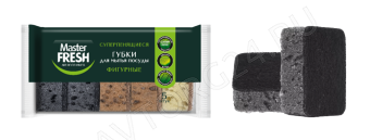 Мастер Фреш Губки для мытья посуды фигурные (закругленные края), 5 штук 														