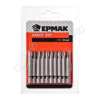Биты ЕРМАК 10шт PH2х50мм