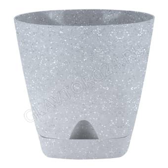 Горшок для цветов InGreen Amsterdam D200мм 4л с прикорневым поливом, светлый камень
