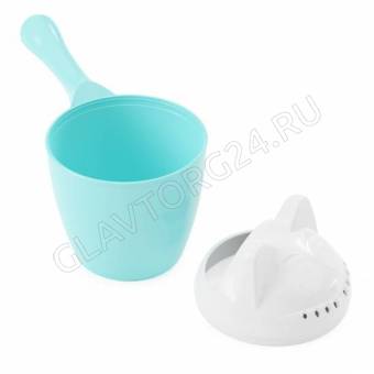 Ковш "Котофей" (с крышкой) голубой\24