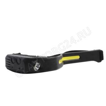 Фонарик Camelion LED53416 (налоб, акк 3,7В, черный, лента, 2 LED, 3 Вт, 4 реж.,сенсор, Type-C, бокс)