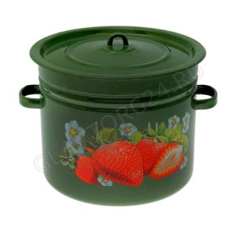 Бак эмалир. 32,0л Клубника садовая зеленый рябчик С2829*59