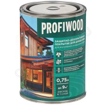 Защитно-декоративное покрытие для древесины PROFIWOOD рябина 0.75л / 0.7 кг(нетоварн.вид)