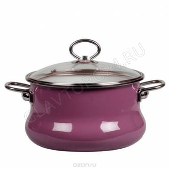 Кастрюля-тор эмалир. 3,0л низкая Purpura 9SТ205S