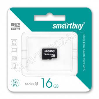 Карта памяти micro SDHC 16Gb SmartBuy Class 10 