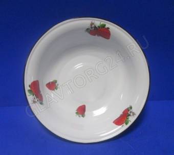 Миска эмалир. 4,0л Клубника садовая С0313*59