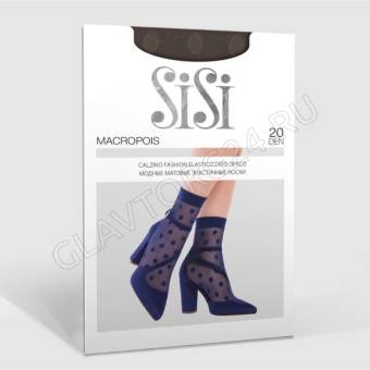 Носки женские капрон MACROPOIS горошек универсал черный 20den