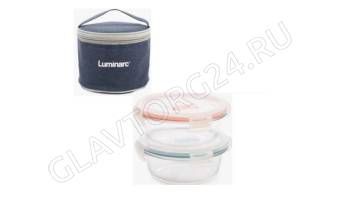 Набор контейнеров 3пр PUREBOX 2х420мл круглые + термосумка арт.V2673