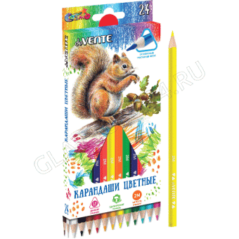 Карандаши 24цв Trio /трехгранные/ d грифеля-2,8мм европодвес 5024306 deVENTE