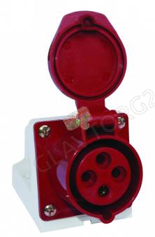 Розетка каб. 16А 3Р+Е 380В IP44 (214)/100