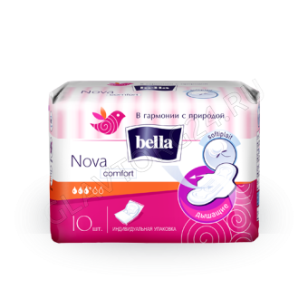 Белла Белая линия Nova comfort softiplait  прокладки 10шт арт.012-RW10-Е07)/082 ндс-20%