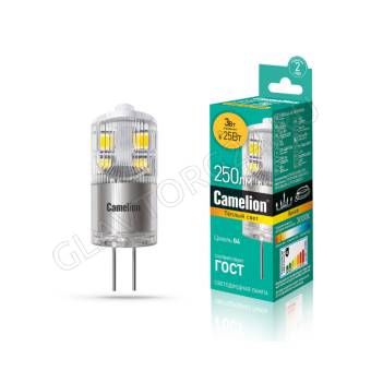 Лампа светод. Camelion  LED3-G4-JD-NF/830/G4  (Эл.лампа светодиодная 3Вт 220В)