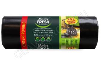 Мастер Фреш пакеты д/мусора 120л*10шт  XXL суперпрочные черные 23мкм,/20