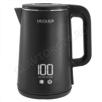 Чайник электрический DELTA DE-1023 1,8л 2кВт металл, пластик черный