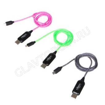 Кабель USB штекер-MicroUSB штекер FORZA 1м TPE 2,4А микс