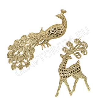 СНОУ БУМ Подвеска 19 см, пластик, глиттер