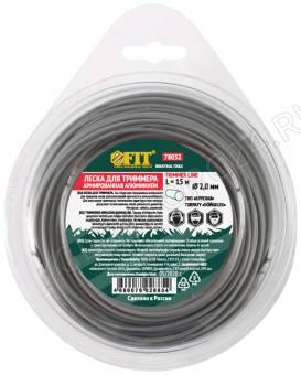 Леска для триммера усиленная полиамидная жила "Квадрат" 2,4мм 15м/78047