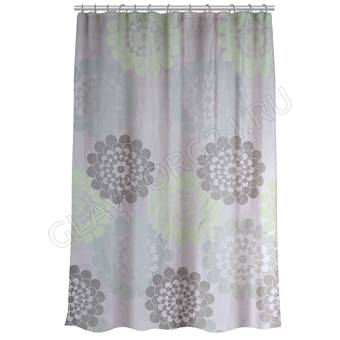 VETTA Шторка для ванной ПЕВА, 60г/м2 180х180см, Цветы 023