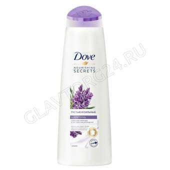 DOVE шампунь 380мл Густые и сильные Лаванда и розмарин/10