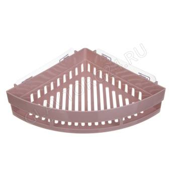 VETTA Classic Полка настенная угловая (большая), пластик, 35x25x7 см, пудровый