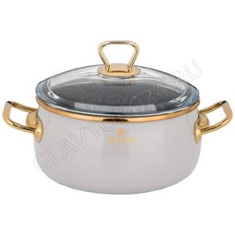 КАСТРЮЛЯ ЭМАЛИР. 2,4Л AGNESS СТ/КР. А/П "МРАМОРНЫМ" ПОКРЫТИЕМ 18СМ/4 арт. 950-290 снято