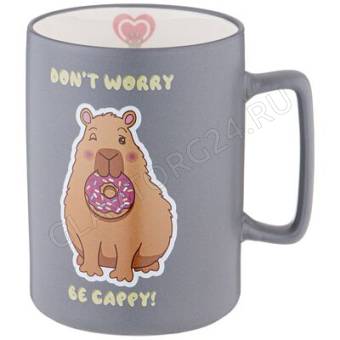 КРУЖКА 400МЛ LEFARD "DON'T WORRY BE CAPPY"/12 арт. 260-997