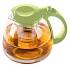 картинка Чайник 700мл Barouge заварочный жаропроч. стекло круглый Зеленый/48 арт. BF-502 от компании ГлавТорг Красноярск