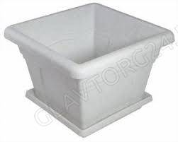 Горшок Квадро БЕЗ поддон 1,48л 16х16 мрамор С161М