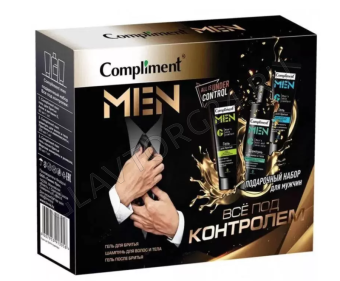 ПН Compliment №1992 men Все под контролем (гель д/бр.80мл+гель п/бр. 80мл+Шампунь 200мл) 7шт