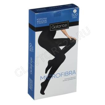 Колготки женские GALANTE 500den 2-3-4-5 nero микрофибра