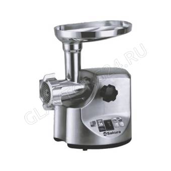 Мясорубка SAKURA SA-6411 2400Вт с насадками реверс серебристый