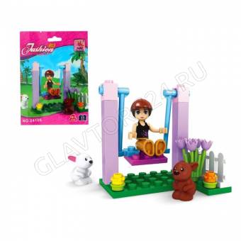Конструктор Девчонки "Мини качель", 33 детали 