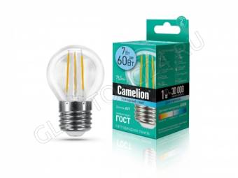 Лампа светод. Camelion LED7-G45-FL/845/E27 (Эл.лампа светодиодная 7Вт 220В)