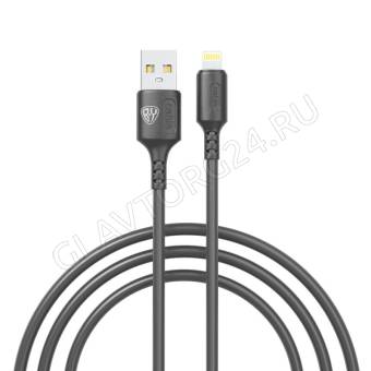 Кабель USB штекер-Lightning штекер BY 1м TPE 2,4А черный