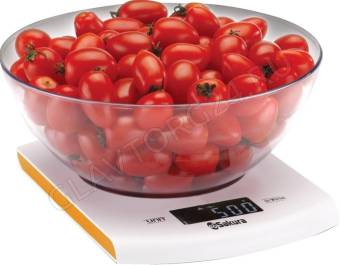 Весы кухонные электронные с чашей SAKURA SA-6068A 7кг бело-оранжевый