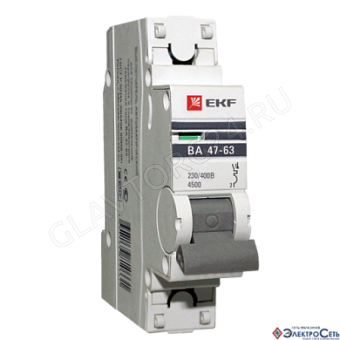 Автоматический выключатель 1п 4,5кА ЭКФ ВА 47-63-32А "С"
