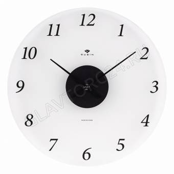 Часы настенные матовые d-39 см, открытая стрелка "Бархат" Рубин