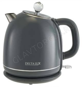 Чайник электрический DELTA DE-1018 1,7л 2,2кВт металл, пластик серый