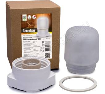 Светильник Camelion 1502 влагозащ.белый до 125 оС (НПД-400 КСС-002 230В 60Вт)