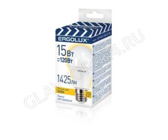 Лампа светод. Ergolux LED-A60-15W-E27-3K (ЛОН 15Вт Е27 3000К 220-240В, ПРОМО)