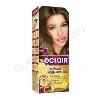 ECLAIR w9 Стойкая крем-краска д/волос № 5.7 какао