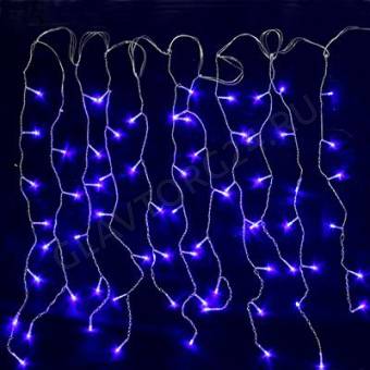 СНОУ БУМ Гирлянда электр.Бахрома 2*0,5*0,7 м,80LED, синяя ,8 реж.,220В