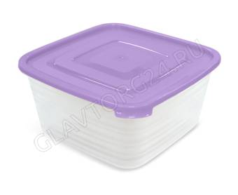 Контейнер для продуктов СВЧ "Унико" квадратный набор(0,45+0,9л+1,4л) С219