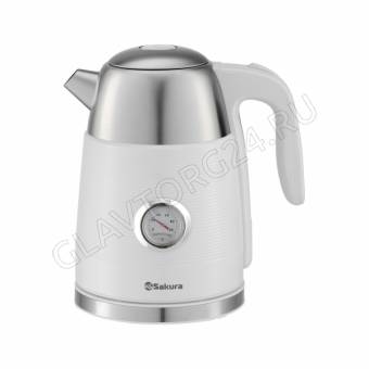 Чайник электрический SAKURA SA-2178W Premium 1,7л 2,2кВт нерж.сталь белый