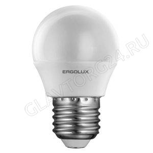 Лампа светод. Ergolux LED-G45-7W-E27-3K (Шар 7Вт E27 3000K 172-265В) NEW
