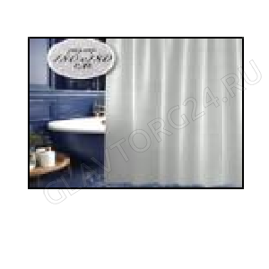 Штора для ванн "HOZBAT"  текстильная, светло-серый с кольцами 180*180 см, XT-011